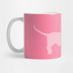 Pink Dachshund Silhouette Mug